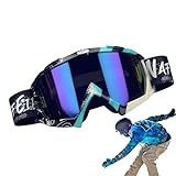 Skibrille - TPU Snow Board Goggle | Skibrille | UV Absorbiert Skibrille Herren | Schneebrille für Männer und Frauen | Skibrille zum Klettern