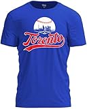 TeeStock Baseball Shirt Fan Cityscape T-Shirt mit Urban Skyline Grafik, Toronto Royal, L