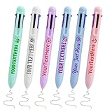 6-in-1 Kugelschreiber Personalisiert mit Name Logo Personalisierte 6 Farben Stifte Kugelschreiber Geschenk für Schulbedarf Office Studenten Kinder Lehrer Krankenschwester, 7-1400 Stück
