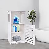 FROPIJ Badezimmerschrank Schmal, 3 Etagen Toilettenschrank Badhochschrank PVC Badeschrank, Modern Badschrank Schrank Badezimmer für Badezimmer, Wohnzimmer & Waschküche (38x28x80cm)
