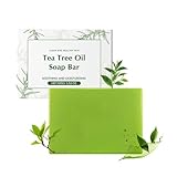 Natürliche Seife mit Teebaumöl,Gegen Pickel im Gesicht und am Körper - Gesichtsseife - natürliche organische Badeseifen - Tea Tree Soap Bar (1)