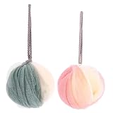 OSALADI 2 Stück Duschball Badeschaum Körperreiniger mit Aufhängeschnur Robustes Mesh Badezubehör für Glatte Haut und Entspannendes Duscherlebnis