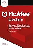 McAfee Livesafe 2021 - Eine unbegrenzte Anzahl an Geräten - 1 Jahr - PC/Mac/Smartphone/Tablet | Aktivierungscode per Post