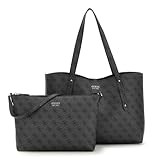 GUESS Brenton Tote Coal Logo