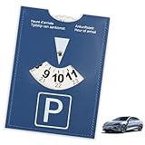 LifgWas 2PCS Parkscheibe aus PU-Kunstleder, Blaue Maxi Parkscheiben 11x15cm für Zone Blaue Parken, Europäische Norm Parkuhr mit Ankunftszeitanzeige, Weiche Oberfläche