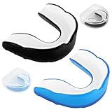 2 Stück Sport Mundschutz Zahnschutz für Boxen Kampfsport Hockey MMA Taekwondo Rugby mit Aufbewahrungsbox, Silikon Mundschutz für Jugendliche