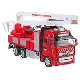 CLISPEED Feuerwehrwagen Modell Aufziehauto Trägheitsfahrzeug für Jungen und Mädchen zur kreativen Unterhaltung