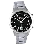 Falkenberg & Söhne Funkarmbanduhr Japanisches Quarzuhrwerk Funkuhr 41 mm Edelstahl 20 mm Funksignal DCF77 Herrenarmbanduhr Damenarmbanduhr Digitale & Analoge Anzeige Datumsanzeige