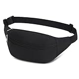Bauchtasche Gürteltasche Hüfttasche Sport Wasserdicht Gürteltasche Damen Brustbeutel Nylon Herren Sport Tasche Outdoor Reisen Wandern Laufen Joggen Hundetraining (Schwarz)