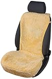 Walser Auto-Sitzauflage Lammfell, Autoschonbezug Lammfell, Sitzauflage Lammfell Vogue, Lammfellsitzauflage beige Autositzauflage 16-18mm Fellhöhe