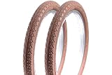 2 Stück 18 Zoll Kinder Fahrrad Reifen 18x1.75 Bike Mantel 47-355 braun