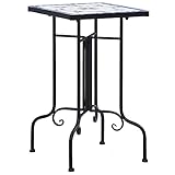 Lauuoeriau Furniture Item Home Mosaik Beistelltisch Blau und Weiß Keramik-Möbel