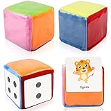 Dncvb 2Pcs Schaumstoffwürfel, Würfel mit Einstecktaschen 10cm Würfel Groß, DIY Education Spiele Spielwürfel, Würfel mit Taschen für Kindergarten, Vorschule, Schule, Stoffwürfel