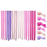 Ovanda Karneval Deko, Rosa Krepppapier, 6 Rolls Krepppapier Regenbogen, Kreppbänder Rosa für Geburtstag Hochzeits Partydekorationen, Kreppband Bunt, Streamer Karneval, Mädchen Kindergeburtstag Deko