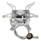 Propan-Campingkocher, 22 x 22 x 10 cm Rucksackkocher aus Aluminiumlegierung, 3,5 kW, hohe Leistung für den Außenbereich