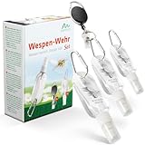 GARDIGO® Wespenabwehr Sprüher | Tragbare Wespen-Wehr Pumpflasche mit Karabiner - 3er Set | Inklusive Rollclip | Für je 30ml | Wespen Abwehr für Unterwegs | Wespen vertreiben durch Wasser