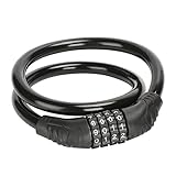 Fahrradschloss Kabelschloss, Zahlenschloss Fahrrad Schloss Cable, Fahrradschloss mit Zahlencode, 4 Stellig Sicher Diebstahlschutz Kabelschloss, Mountainbike Motorrad Scooter Universal,15mmx600mm, Rosa