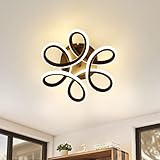 Homefire Deckenlampe LED Deckenleuchte Schwarz Klein Flurlampe 26 W Küchenlampe Modern Warmweiß Schlafzimmerlampe 3000K Geometrie Design Lampe für Flur Eingang Schlafzimmer Wohnzimmer Küche Studio