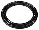 Gedotec Schwerlast-Drehbeschlag 360° Drehscheibe drehbar Ø 230 mm | Drehteller Kunststoff schwarz | Druckkugellager Tragkraft 200 kg | Dreh-Ring zum Schrauben für Möbel | 1 Stück - Drehkranz Küche