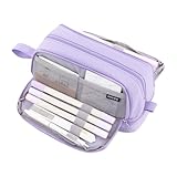 Generisch Großes Fassungsvermögen Stiftetui | Großes Federmäppchen Organizer Mit Mehreren Fächern | Schlamperrolle Schule Büro Für Schüler Jugendliche Erwachsene