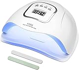 150W Nageltrockner, UV LED Nagellampe für Gelnägel, mit 10/30/60/99s Timer Einstellungen Infrarot Sensor LCD Display Schnell Trocknender Nagellampe