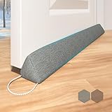 Zugluftstopper für Türen,90cm Windstopper,Extra Schwere Türdichtung Waschbar,Zur Wind- und Schalldämmung von Türen und Fenstern,Einfache Aufbewahrung durch Zuglasche,Gray