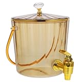 GRIRIW Getränkespender mit Zapfhahn und Deckel Großer Eiswasserbehälter Tragbarer Wasserspender für Partys Saft Weinbehälter mit Griff für Zuhause und Outdoor