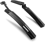 ROCKBROS Fahrrad Schutzblech Set Spritzschutz MTB Vorne und Hinten Geeignet für 26 Zoll, für Fahrräder, Mudguard, Schwarz
