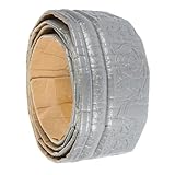 OSALADI Selbstklebende Dicke Zierleisten Bodenleisten Zuschneidbar Stabile Kunststoffleisten für Badezimmer Wohnzimmer Türen Schränke Silbergrau