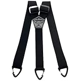 Noafricz Hosenträger, Breit 3,8 cm mit Sehr Starken 4 Metall Clips in Y Form, Hosenträger für Herren, Einstellbar und Elastisch, für Overalls Jeans, Arbeitshosen, Jumpsuits, Motorradhosen