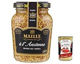 3x Maille Dijon à l Ancienne Senf nach alter Art grober Senf 200g Glas + Italian Gourmet polpa 400g