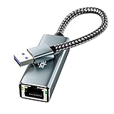 USB 3.0 auf Ethernet Adapter, Fairikabe USB 3.0 auf RJ45 Gigabit NIC Netzwerkadapter, USB Computer LAN Karte Adapter für Laptop, Nintendo Switch, PC, MacOS, Linux, Windows