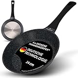 ZWIEGER Hochwertige Bratpfanne 24cm - Pfanne 24 cm Induktion, Aluguss, vollflächiger Edelstahlboden, für alle Herdarten (inklusive Induktion) geeignet – Antihaft, PFOA- & PFOS-frei