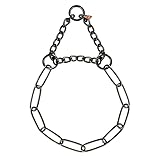 Sprenger Hundehalskette mit Durchzugskette 3mm I Edelstahl rostfreies Hundehalsband für langhaar Hunderassen bis 55 kg - schwarz (50 cm)