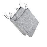 MCNDSI Coussin de siège/Bequeme Waschbare Rutschfestes Sitzkissen 1/2/4er Set Stuhlpolster mit Bändern für Garten, Terrasse, Esstisch, Drinnen(# 5,40x3cm/16x1.2in (2pcs))