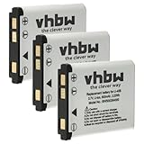 vhbw 3X Akku kompatibel mit Rollei Compactline CL-350, CL-320, CL350, CL360 TS, CL-360TS, CL320, CL-312 Kamera (600 mAh, 3,7 V, Li-Ion)