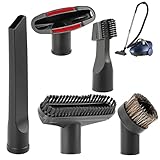 5 Stück Staubsauger Düsenset Universal, Staubsauger Aufsätze, Staubsaugerdüse, Staubsauger Düsen und Bürsten Set, Staubsauger Düsen Set, Schwarz,Staubsauger Aufsatz Universal (Innendurchmesser 32 mm)