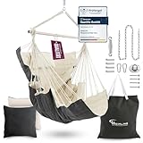 HEIMLING Hängesessel High-Class Outdoor & Indoor XXL [All Inclusive Paket mit Aufhängung + 3 Kissen] Kinder & Erwachsene bis 150 kg | Hängematte Wohn- Schlafzimmer, Garten Balkon Terrasse
