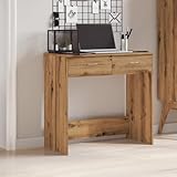 Gecheer Schreibtisch, Bürotisch mit Schubladen, Computertisch 80x40x75 cm für Büro, Arbeitstisch Laptoptisch Büromöbel, Artisan-Eiche Holzwerkstoff