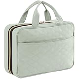 Lifewit Reise Kulturbeutel Damen, große Reise Kosmetiktasche Kulturtasche zum Aufhängen Organizer für Frauen, transparente Schminktasche mit hängendem Haken für Behälter, Medium,Minzgrün