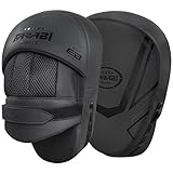 Farabi Sports Pratzen Boxen – Leichte Gebogene Pratzen Kickboxen mit stoßabsorbierendem Schaumstoff, Griffball, Klettverschluss & atmungsaktiven Muay Thai Pratzen Kickboxen, MMA & Muay Thai