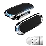 Qianyou 2 Stück Handyhalterung Auto Magnet, 360° Verstellbare Magnetische Handy Halterung Auto für KFZ, Universal Handyhalterung Auto für alle Samsung iPhone und andere Smartphones,Schwarz + Schwarz