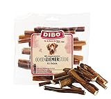 DIBO Ochsenziemer 12cm Stücke x 15 Stück, Naturkau-Snack oder Leckerli für Zwischendurch, Hundefutter, Qualitätskauartikel ohne Chemie von DIBO