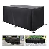 AIHNBF Große Gartenmöbelabdeckungen, wasserdicht, 330 x 330 x 90 cm, quadratische Gartenmöbelabdeckungen für Terrassentisch/Sofa/Rattan-Möbel-Set, staubdicht, UV-beständig, Allwetterschutz