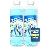 Cleanerist | 2x 1L Scherkopfreiniger Nachfüllflüssigkeit für Braun Clean & Renew (Series 3/5/7/8/9) – Ersatz zum Nachfüllen von 20 CCR Reinigungskartuschen – Rasierer Reinigungsflüssigkeit Lemon Fresh