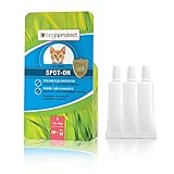 bogaprotect SPOT ON für Katzen - Zecken und Flohmittel Katzen - 1.5-4 kg - Mittel gegen Katzenflöhe & Zecken - Katzen Flohmittel - UBO0355 - Vorrat für 12 Wochen