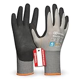 Gebol Master Flex, 1 Paar Arbeitshandschuhe für Herren mit PU-Nitril-Beschichtung & Sandy Finish, Dermatologisch getestet, nahtlos, atmungsaktiv für Montage & Mechanik, L (Gr. 9)