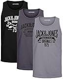 JACK & JONES Herren Tank-Tops Vielfältige Prints | Schmale Passform und atmungsaktive Baumwolle (3er Opt - 3 (3er Havka TT, L))