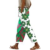 Leinen Hose Damen Sommer, Wassersport Leinenhose - Schwimmfähiger Leinen-Neopren - SUP-tauglich mit Quick-Dry für Seen und Flüsse Hose Leoprint, Latzhose Kostüm
