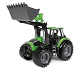 Lena Worxx Traktor Deutz-Fahr Agrotron 7250 TTV mit Frontlader 45 cm, realistisches Landwirtschaft Spielfahrzeug, robuster Trecker mit funktionstüchtiger Ladeschaufel, für Kinder ab 3 Jahren